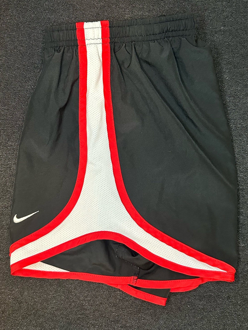 Nike Tempo Running Shorts Dri-FIT Black Red White Women’s Small Lined